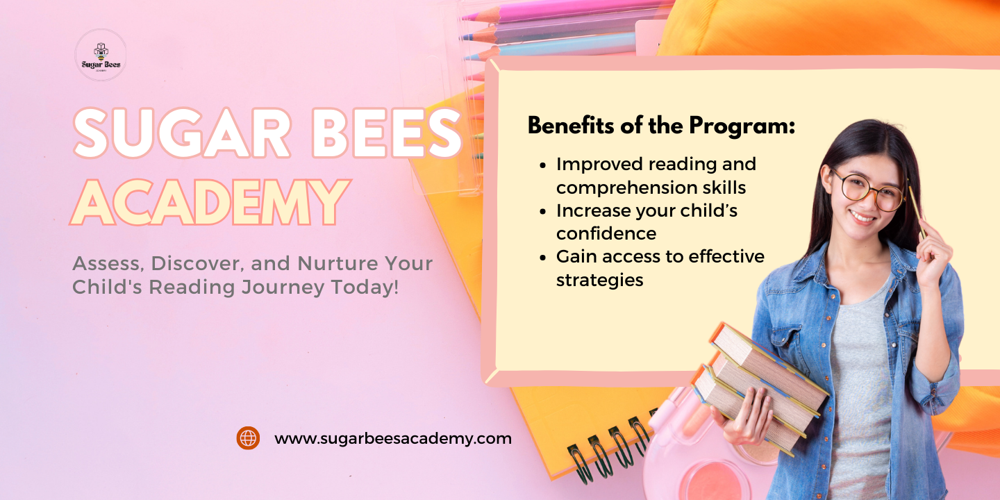 Sugar Bees Academy's Header Banner with the benefits to the program listed